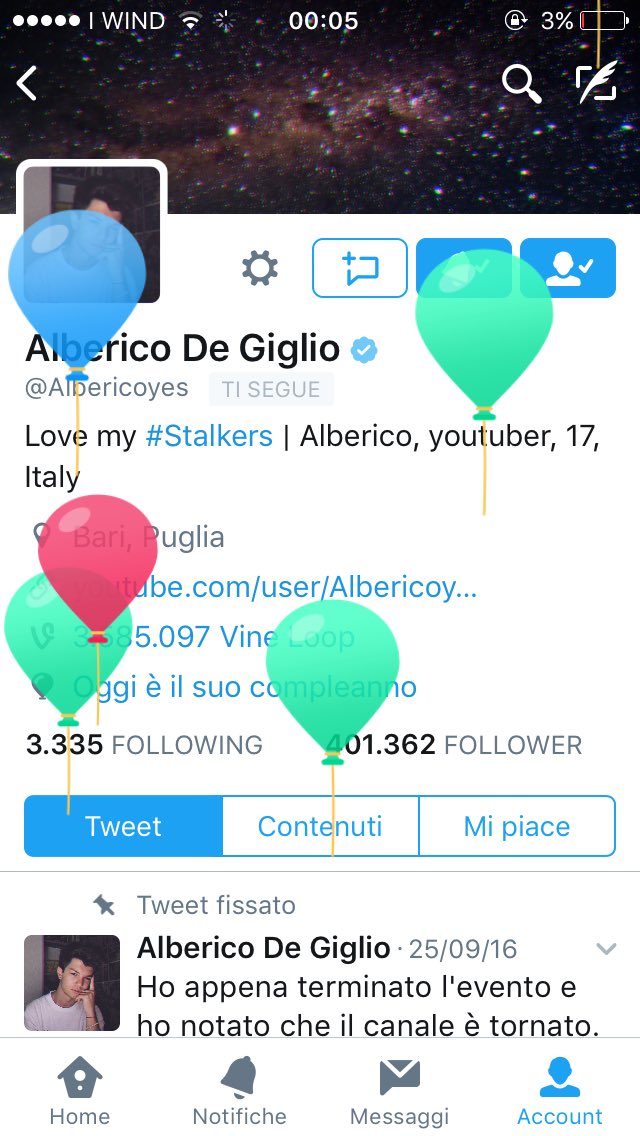 silviamaurii's tweet photo. ADORO TUTTO QUESTO +18 auguri amore @Albericoyes #AuguriAlbe https://t.co/ALY3CpWRUP