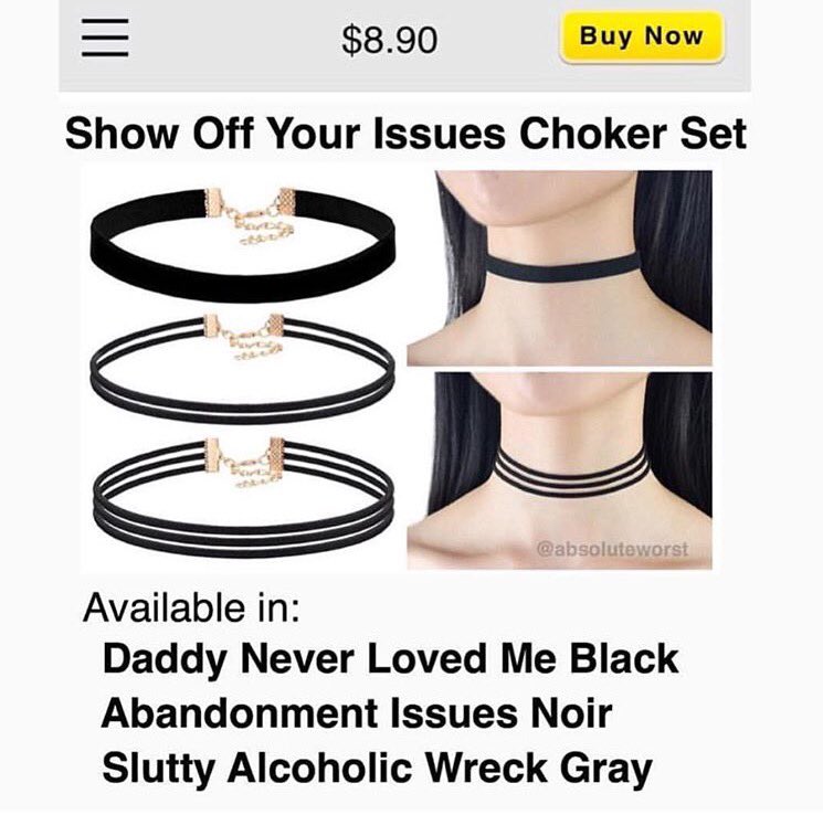 Girls: chokers are cute and nostalgic. We enjoy this fun trend. Internet: