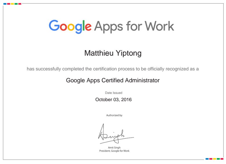 ergosteur's tweet image. I&apos;m a certified @gsuite/#googleappsforwork admin!