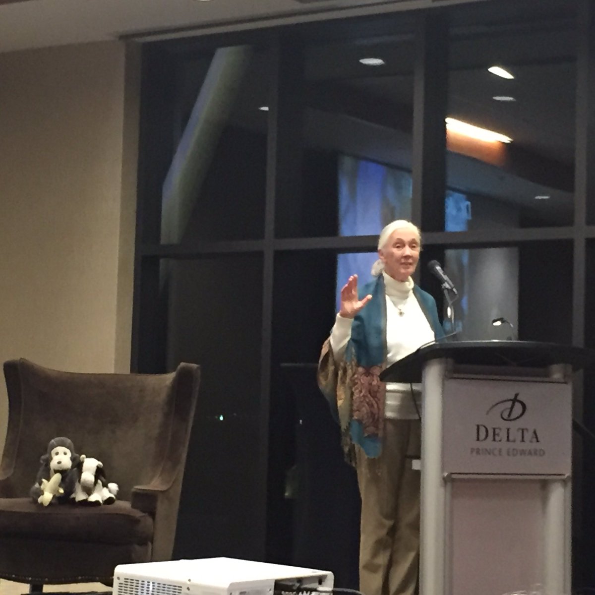 "We're part of the animal kingdom. Not a difference in kind, a difference in degree."-JG, PEI Oct 3 #JaneInspiresMe