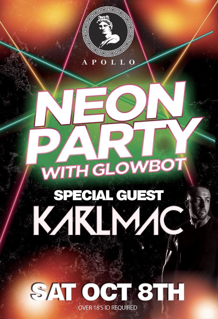 mcgowansbar's tweet photo. Neon Party Saturday Night with @DjKarlmc90 .. loads of promos.. doors 11pm.. #glowbot https://t.co/UFcYhN5M06
