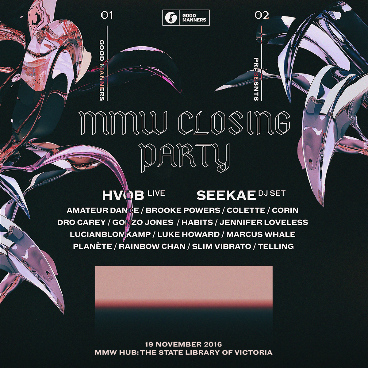 goodmannersmusic (@havegoodmanners) on Twitter photo We are proud to be teaming with <a href="/melbmusicweek/">Melbourne Music Week</a> to present the festival's official closing party on Saturday 19/11 - bit.ly/2d9X7Z2 We are proud to be teaming with <a href="/melbmusicweek/">Melbourne Music Week</a> to present the festival's official closing party on Saturday 19/11 - bit.ly/2d9X7Z2