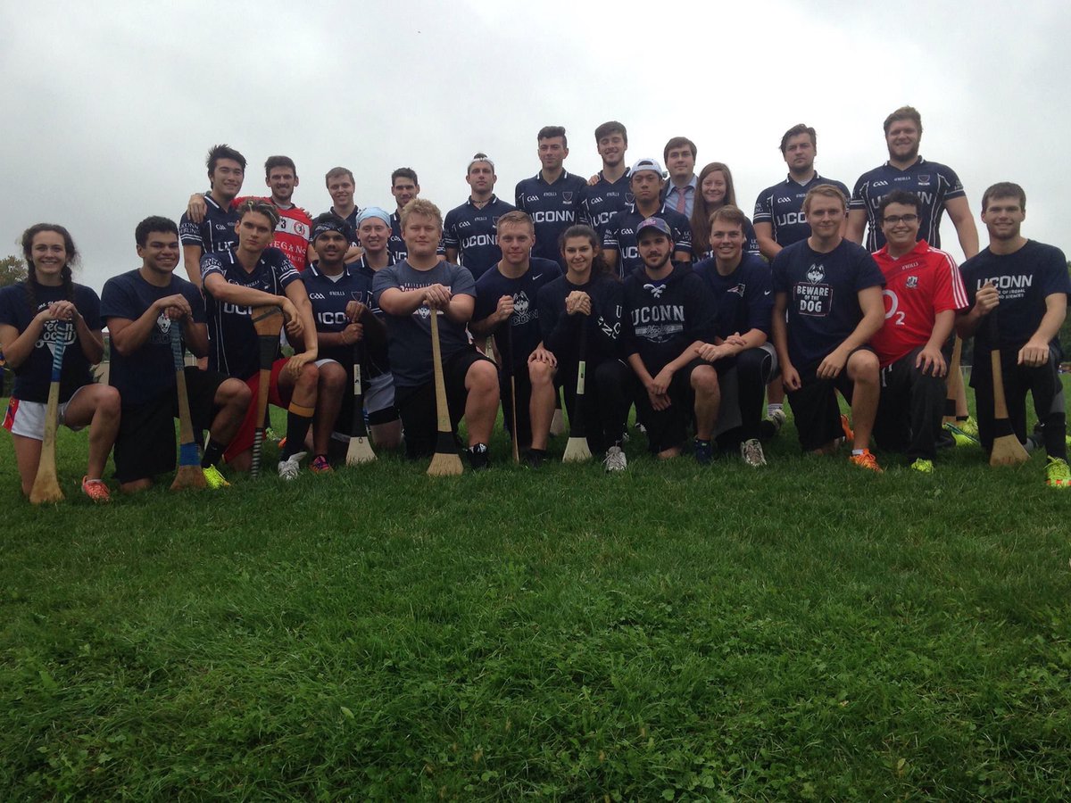 Photo of us from last weekend's tournament, thanks to @emmett14C - lovely Irish day, but plenty of sunny expressions #hurling #family