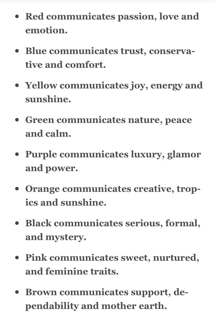 EngagingHumans's tweet image. A breakdown of the associated characteristics of colours with which you brand your business. 
Via Renea Gallagher / LinkedIn