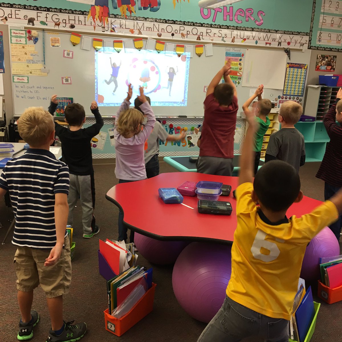 Had a great time trying out <a href="/jtimberlake/">Justin Timberlake</a> &amp; Troll's #cantstopthefeeling video on <a href="/GoNoodle/">GoNoodle - find us on BSKY!</a>! #GoNoodle #iteach1st