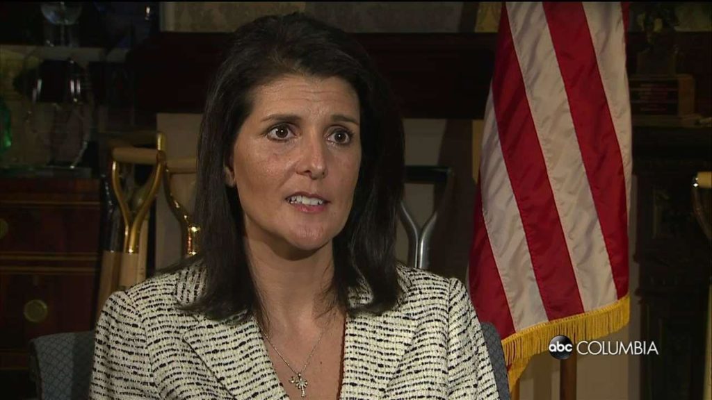 abc_columbia's tweet photo. One Year Later: Gov. Haley on the SC Flood https://t.co/51mtvOh4DZ #HistoricFlood https://t.co/atwqaHtcFY