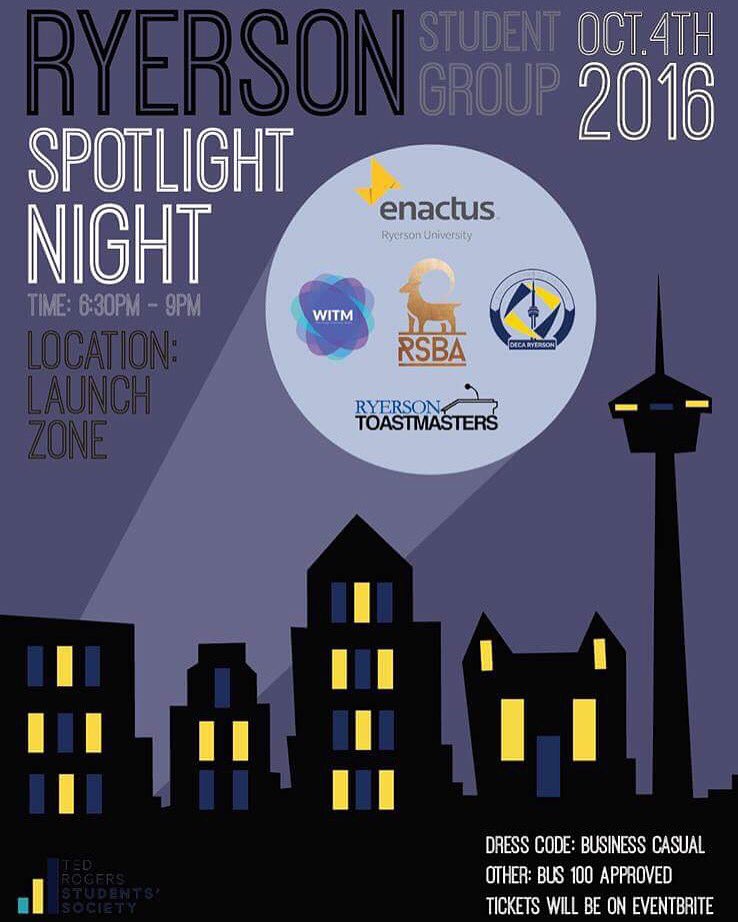 RUToastmasters's tweet photo. HAPPENING TOMORROW! Meet some of Ryerson's finest student groups! Register here: https://t.co/wFG1olLlKi #staytoasty https://t.co/CorYUqZ3iZ