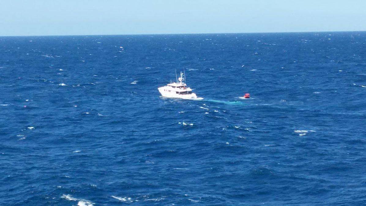 Neil Keene (@_neilkeene_) on Twitter photo #Breaking First pic of stricken super-yacht Masteka 2 receiving assistance from <a href="/CarnivalOz/">Carnival Australia</a> ship Carnival Spirit. Crew ok. <a href="/dailytelegraph/">The Daily Telegraph</a> #Breaking First pic of stricken super-yacht Masteka 2 receiving assistance from <a href="/CarnivalOz/">Carnival Australia</a> ship Carnival Spirit. Crew ok. <a href="/dailytelegraph/">The Daily Telegraph</a>