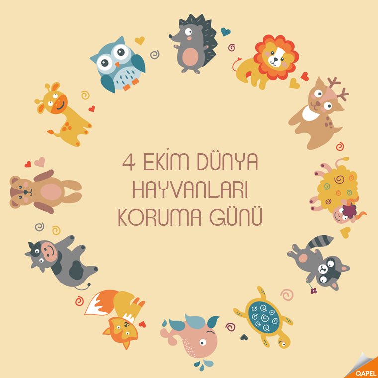 04 EKİM DÜNYA HAYVANLARI KORUMA GÜNÜ!