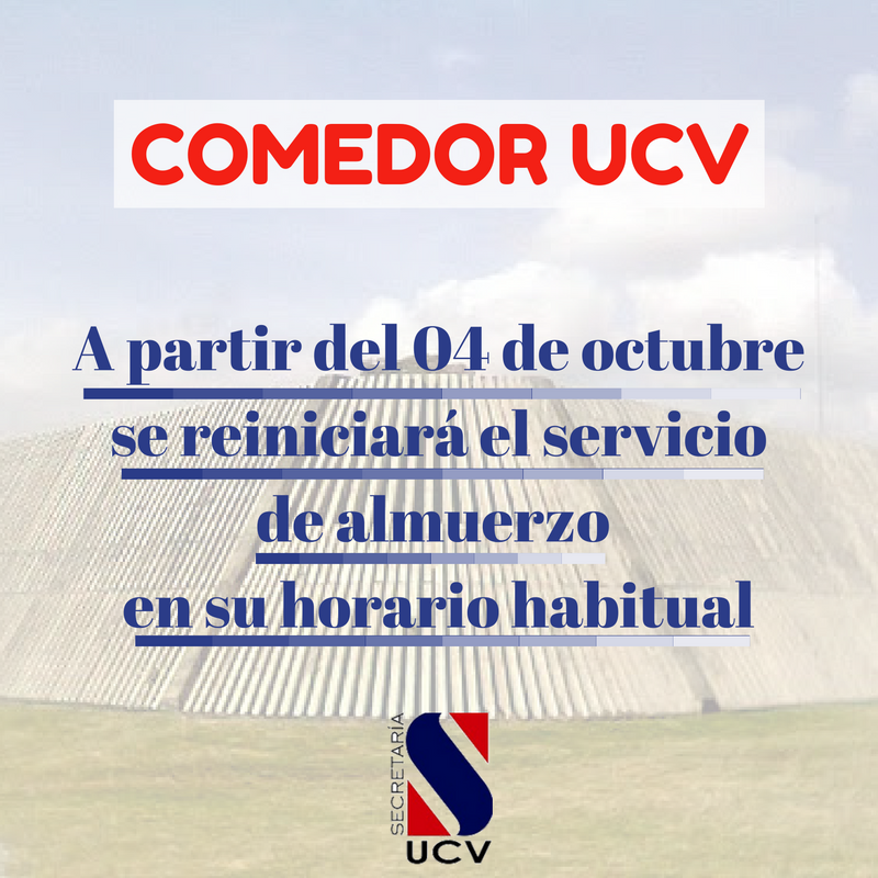 IMPORTANTE: Mañana se reiniciará servicio de almuerzo en el comedor estudiantil. Más información: goo.gl/eoQWEo