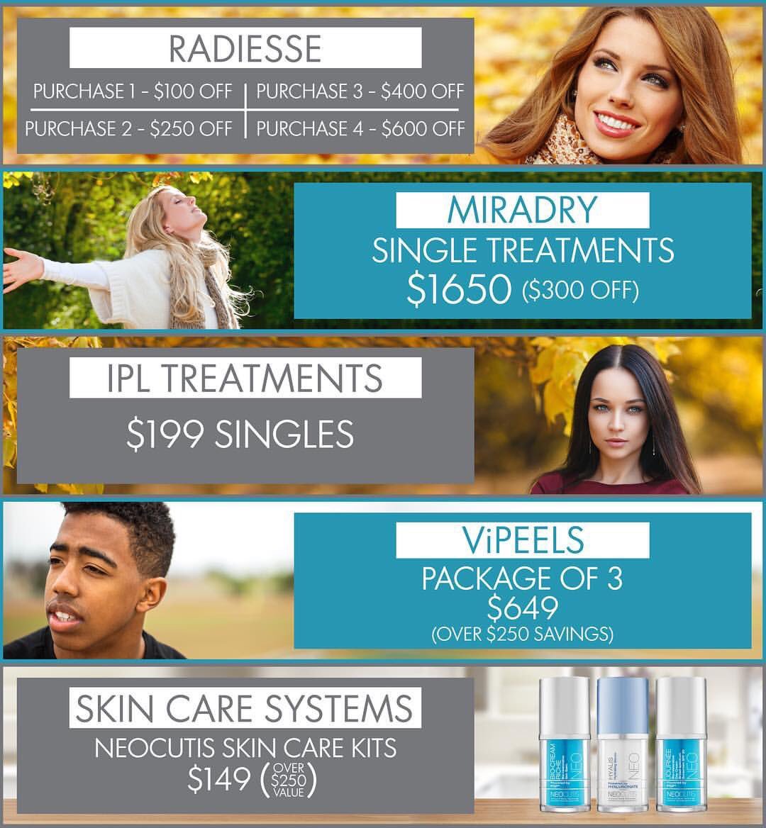 Skin_Dr_Reed's tweet photo. October means new specials over at the clinic! Come see us! #fillers #miradry #vipeels #IPL #neocutis #october #specials #derm https://t.co/mxw7OphuPN