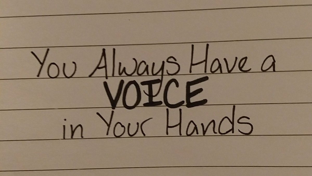 SVHouser17's tweet photo. Speak with your hands. Never be silent. #writealways #amwriting https://t.co/XphSlZF8s0