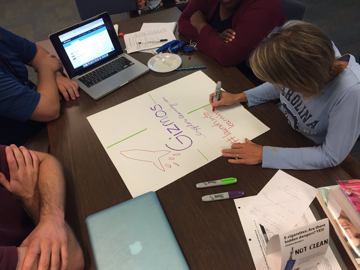 GMHMiddle's tweet photo. Having fun and sharing innovative artifacts through an innovation gallery walk! #innovationisfun @ChathamCoSch @ahartness #thewildcatway🐾 https://t.co/SGleOdzB9m