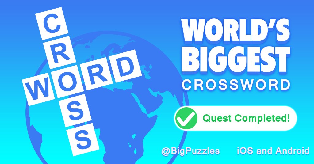 My new level is: 'Power Player'

worldsbiggestcrossword.herokuapp.com - @BigPuzzles #WBCW