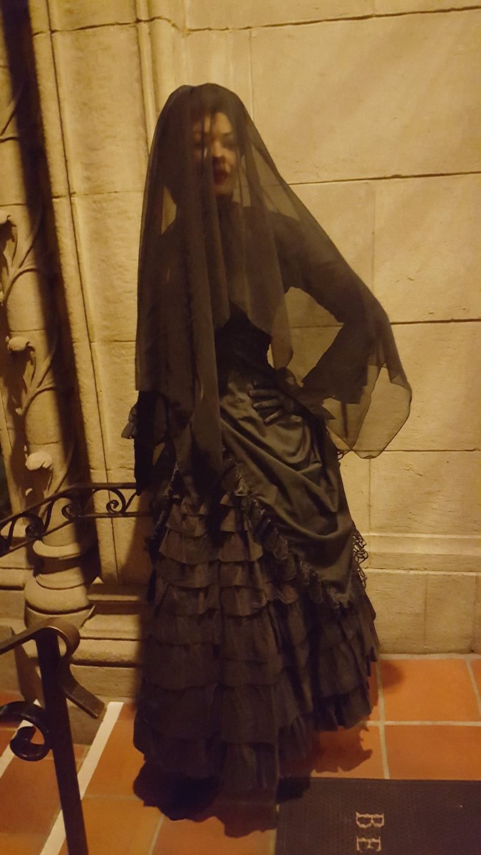 #berkeleycityclub with friend Aja in Victorian mourning dress, after listening to Dracula performance
