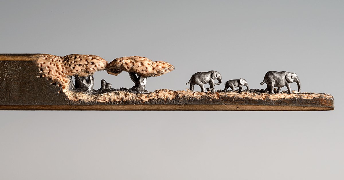 FixedOpsGenius's tweet image. The Carved A Family Of Elephants Into A Pencil plus.google.com/+KevinGreenFix…