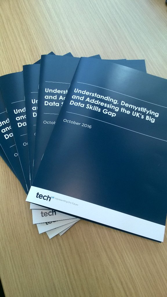 techUK's tweet image. Look what arrived at techUK HQ today! Looking forward to launching this paper tomorrow #bigdataskills