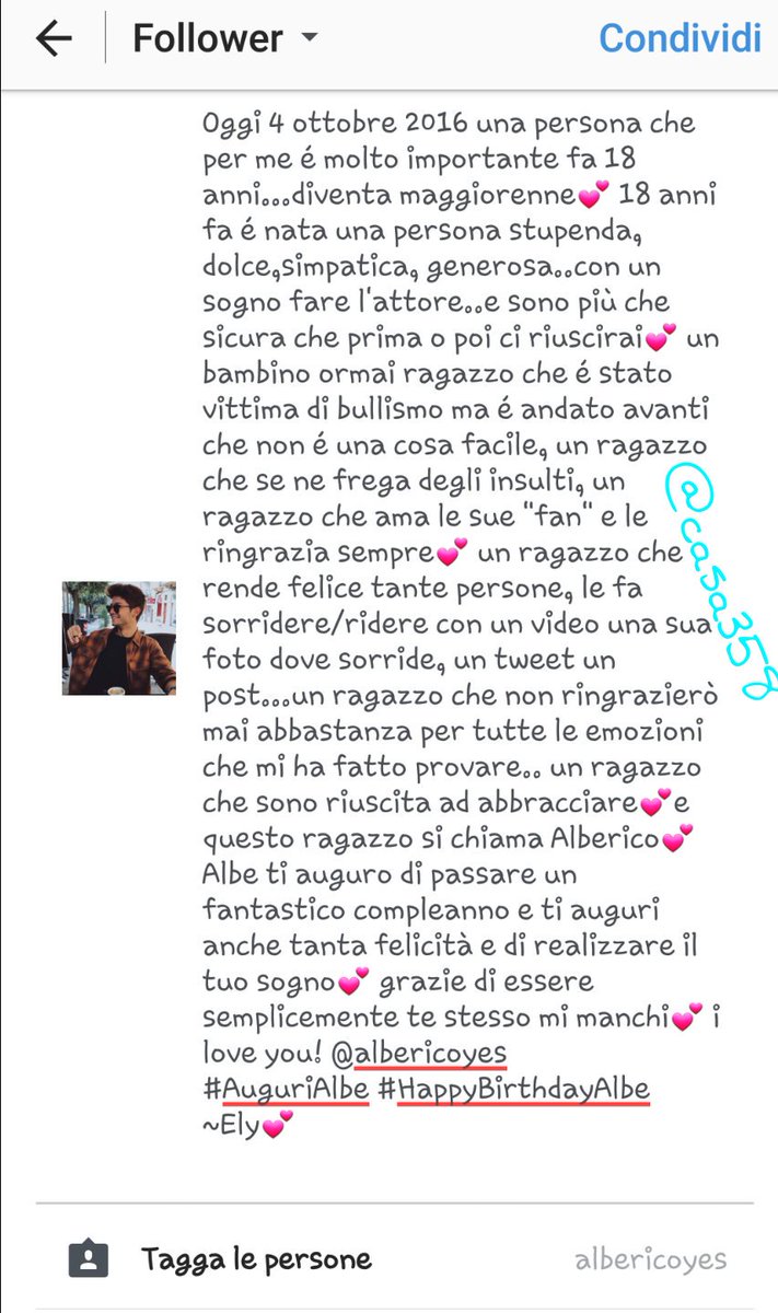 casa358's tweet photo. @Albericoyes #HappyBirthdaAlbe #AuguriAlbe x2❤ notami (leggi quello che ho scritto 💕perfavore ) https://t.co/9GHiDO0mc8