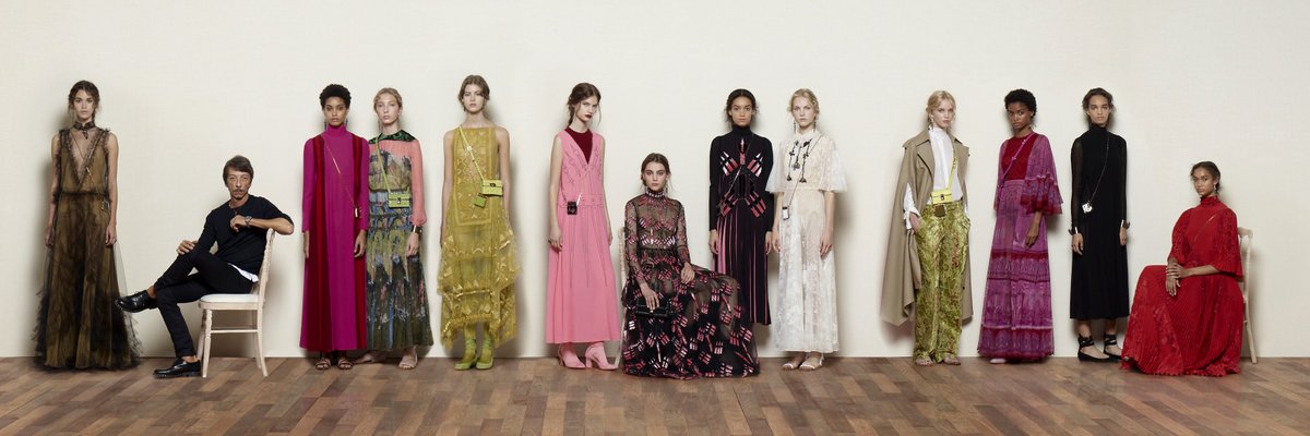 MaisonValentino's tweet photo. Creative Director #PierpaoloPiccioli backstage with his first solo collection. The #ValentinoSS17 Show is now on https://t.co/DgW1rOZKLU https://t.co/L3Lg3gSjMX