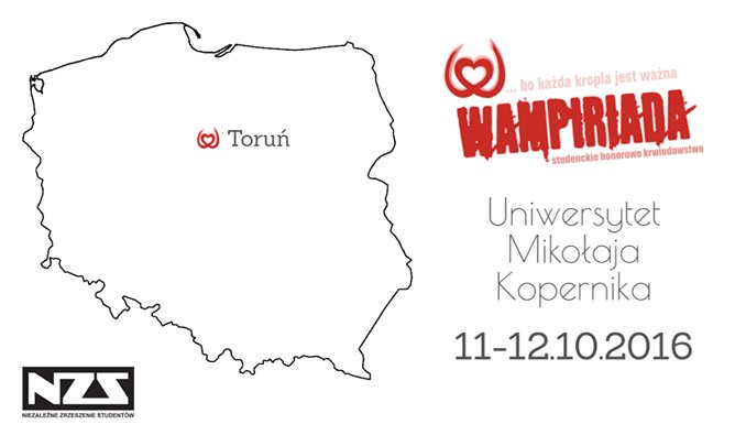NZSUMK's tweet photo. Po letniej przerwie pora ruszyć do działania! Nowy rok akademicki zaczynamy pod logo @Wampiriada. #wampiriada #wampiriadanaumk https://t.co/8zApzt7SgS