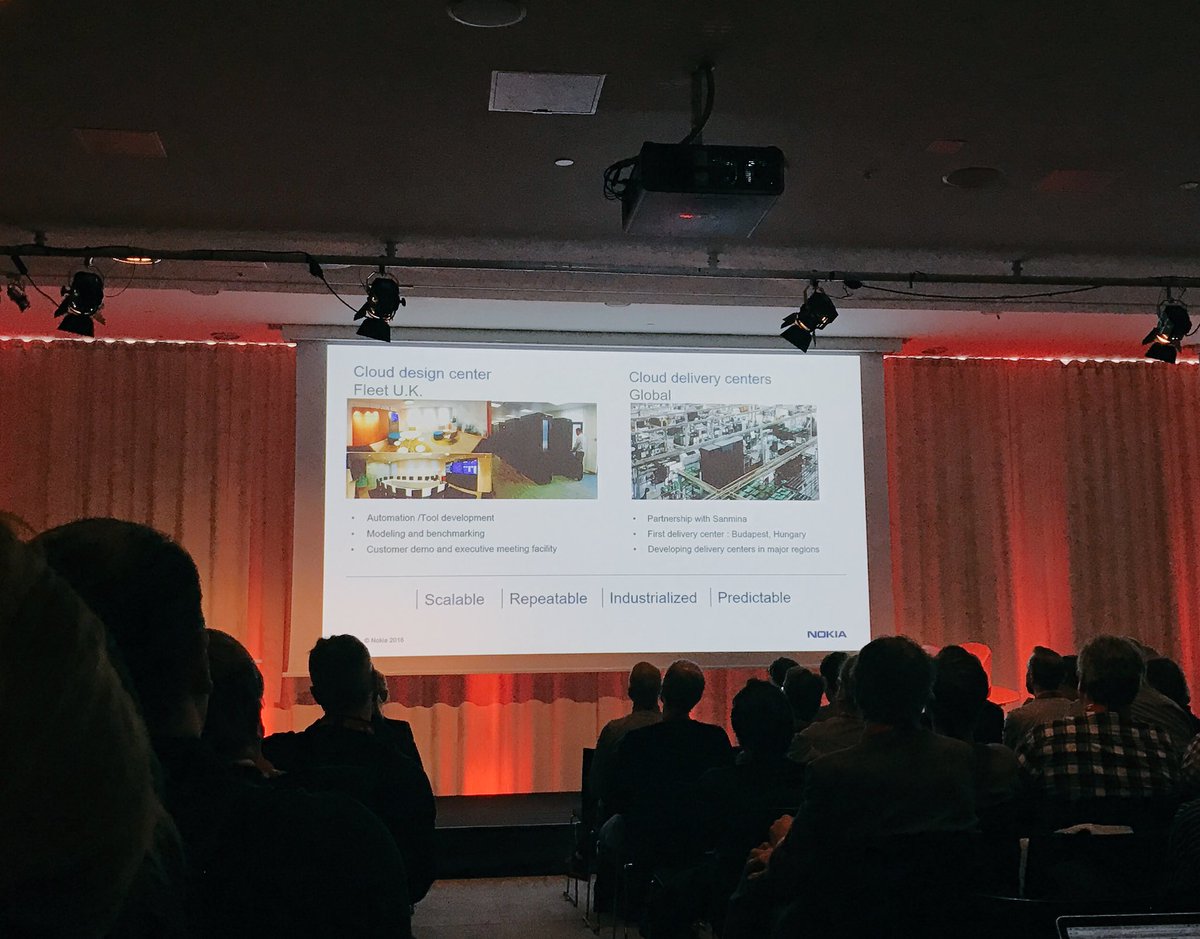 netorek's tweet photo. Nokia wanted a #scalable, #repeatable, #industrialized and #predictable environment. #RedhatForum #redhatforum2016 https://t.co/1hSXazss7P