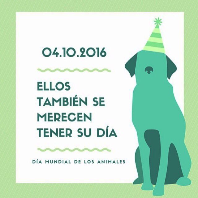 jjaviervazquez's tweet photo. "Un país, una civilización se puede juzgar por la forma en que trata a sus animales". Gandhi #DíaMundialdelosanimales https://t.co/KGbagu7uPQ