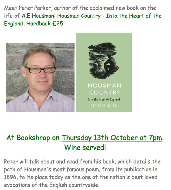 Peter Parker On Twitter Housman Country Talk At Whitchurch 13 October Https T Co Z3anpqph0q Housmancountry Aehousman Ashropshirelad twitter