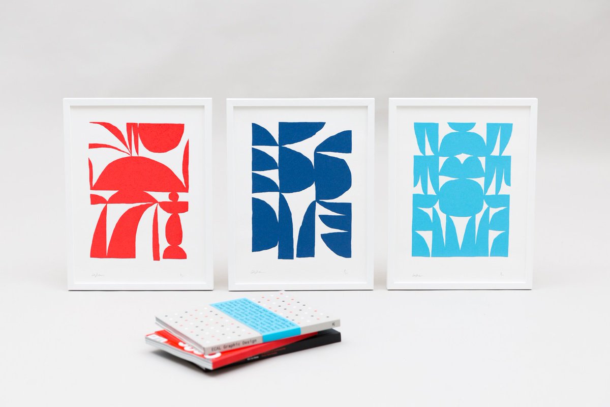 Happy to release this triptych print edition: "Shape Scape Holism" by <a href="/Struggle_Inc/">Cody Hudson</a>, Limited edition of 35 drawaline.de/products/cody-…