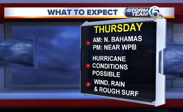 FeliciaCombsTWC's tweet image. Currently looks like Thursday will be the main day we're feeling impacts from Matthew. Especially Late Thursday into early Friday.