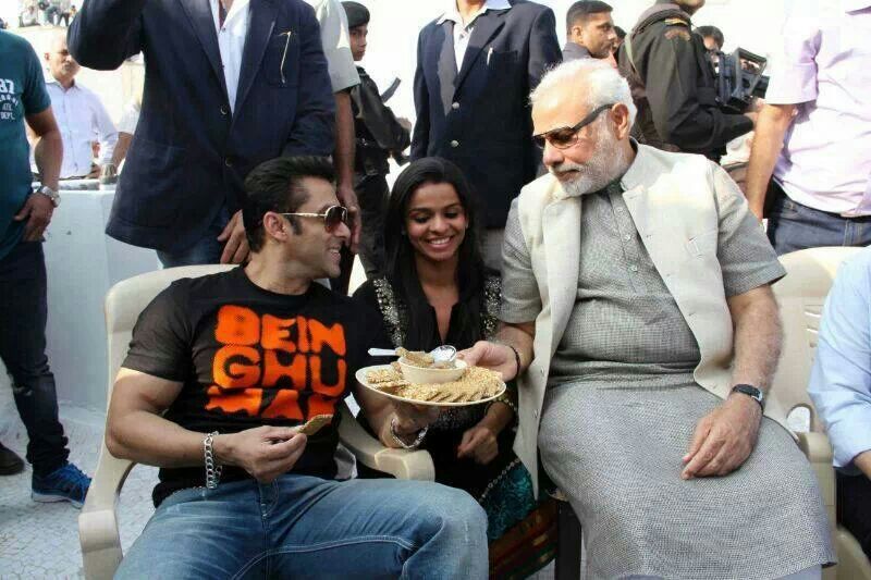 Modi ji,  @narendramodi PM of India, ji hajuri karte hue Salman Khan ki.   @UnSubtleDesi  @indiantweeter