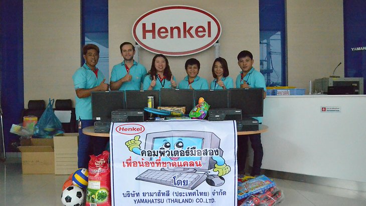 Henkel's tweet photo. Learning experiences beyond the classroom: Henkel donates computers to a school in rural #Thailand https://t.co/SOfgL0W8BA https://t.co/fDLWDIUVwE
