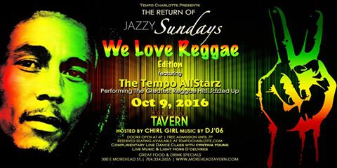 We're hosting The Return of #JazzySundays on Sunday night, featuring #raggae music! NO cover before 7 PM! <a href="/ChirlGirl/">Chirl Girl</a> <a href="/DJ06NCHARLOTTE/">DJ06NCHARLOTTENC</a>