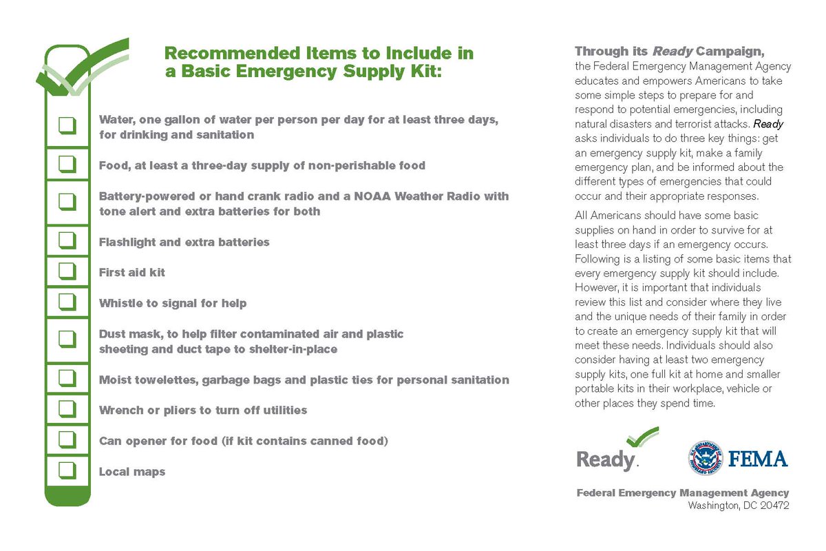 UnamusedGenXer's tweet image. Now is the time to review your emergency supply kit. #mtpsc #chs #chswx