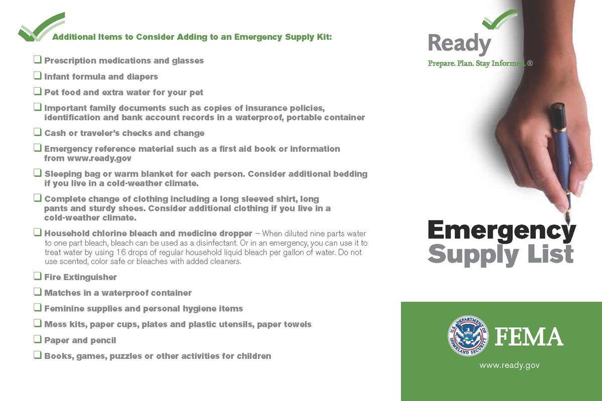 UnamusedGenXer's tweet image. Now is the time to review your emergency supply kit. #mtpsc #chs #chswx