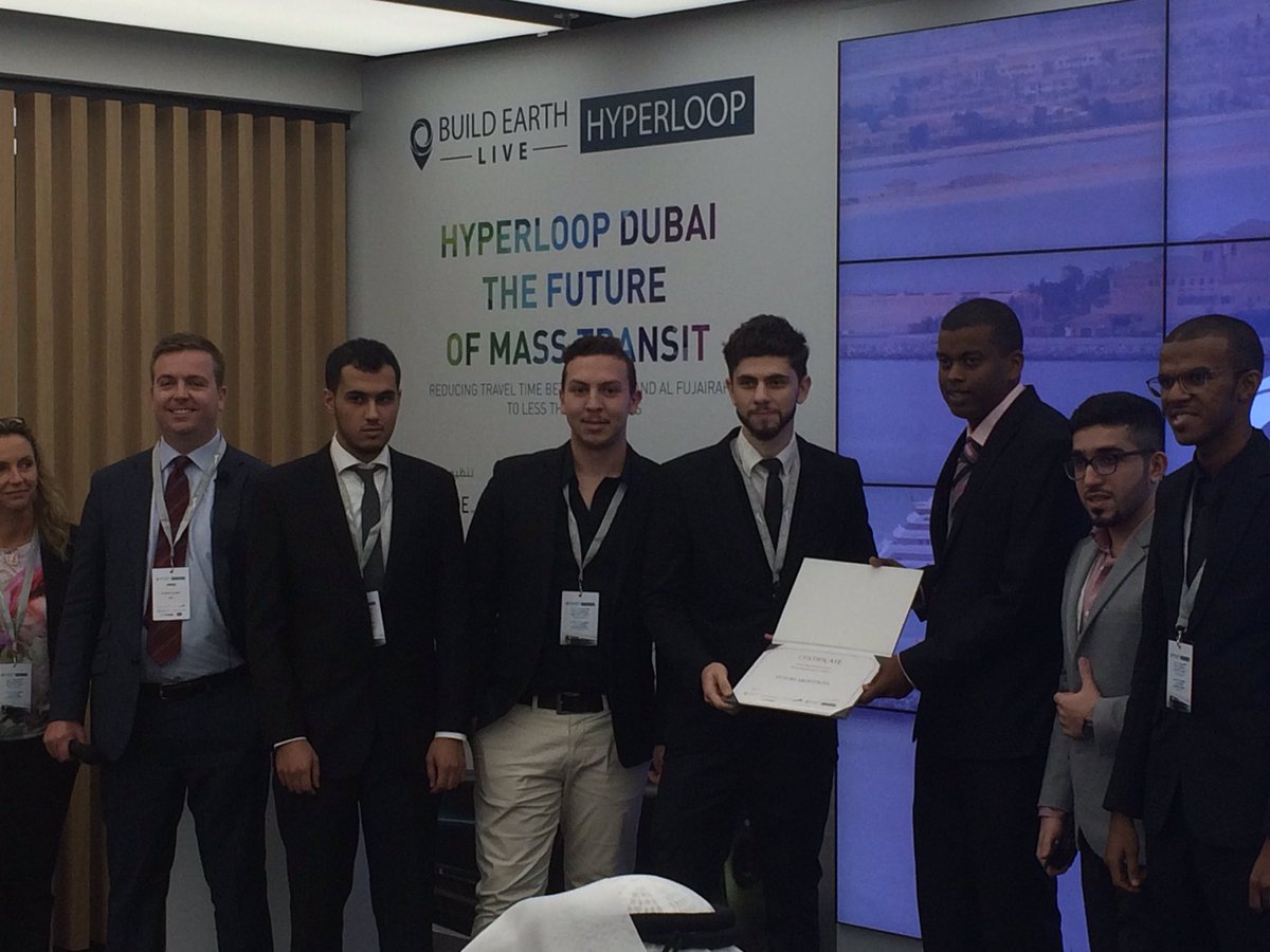 buildearthlive's tweet image. Well done to team #futurearchitects for winning the Judges Discretionary award #BELhyperloop #Dubai
