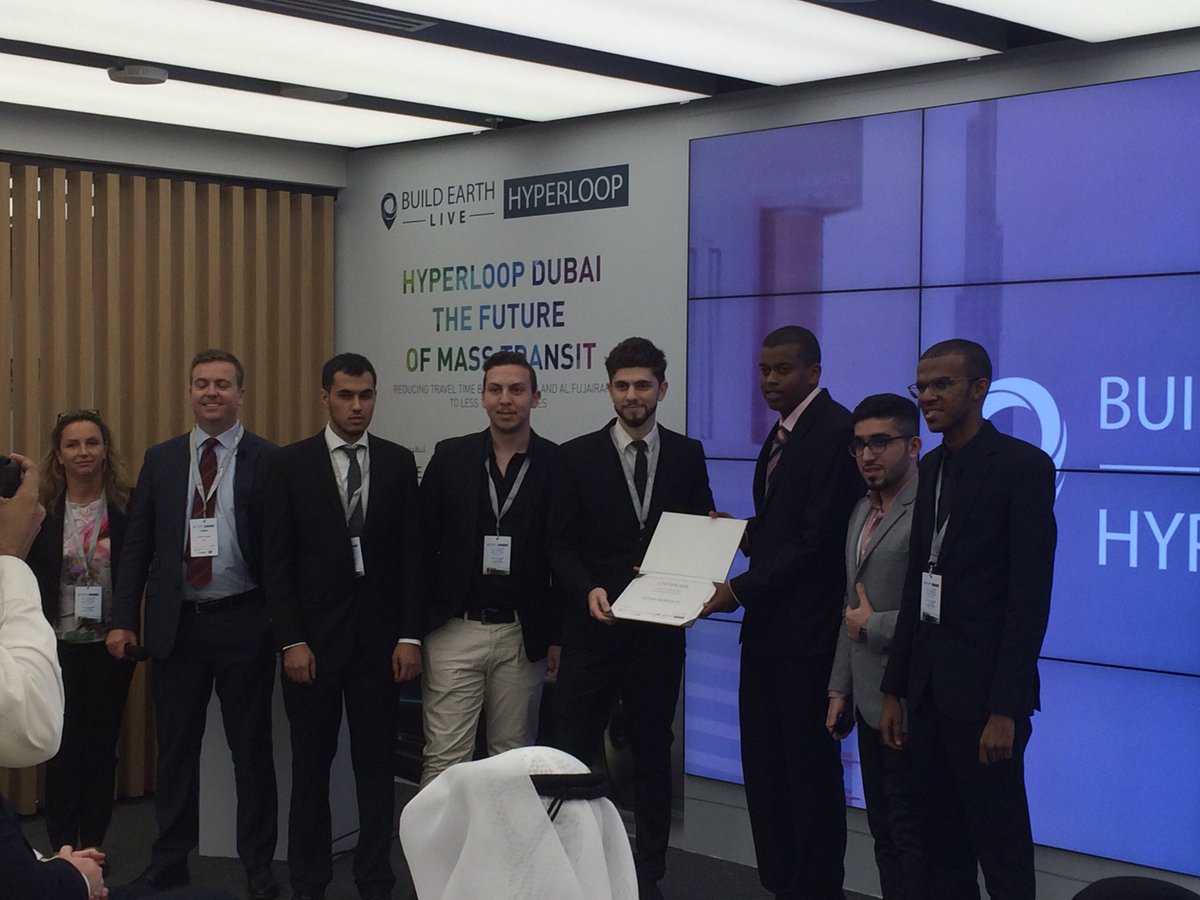 buildearthlive's tweet image. Well done to team #futurearchitects for winning the Judges Discretionary award #BELhyperloop #Dubai