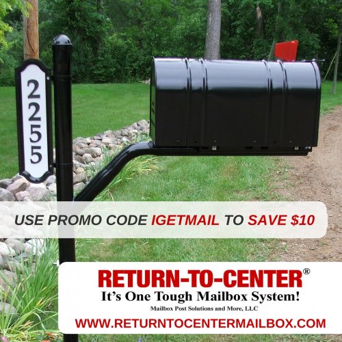 Return2Center's tweet image. RTC Mailbox System - Save $10 on your order with promo code IGETMAIL.