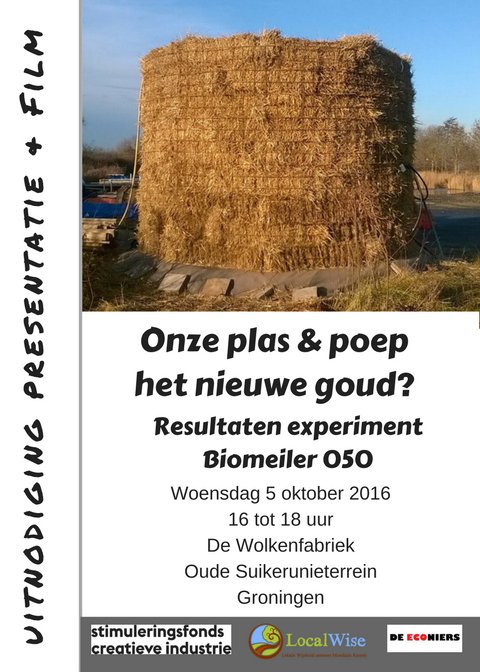Na een jaar experimenteren met de #biomeiler, presenteren we morgen onze resultaten: Van poep&amp;plas naar warmte&amp; #compost. <a href="/StimuleerFonds/">Stimuleringsfonds Creatieve Industrie</a>
