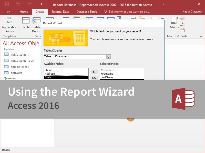 CustomGuide's tweet image. ☑️  #Microsoft #Access2016 - Master Using the Report Wizard in 3 minutes!  📑  customguide.com/lotw-master-us… #CustomGuide