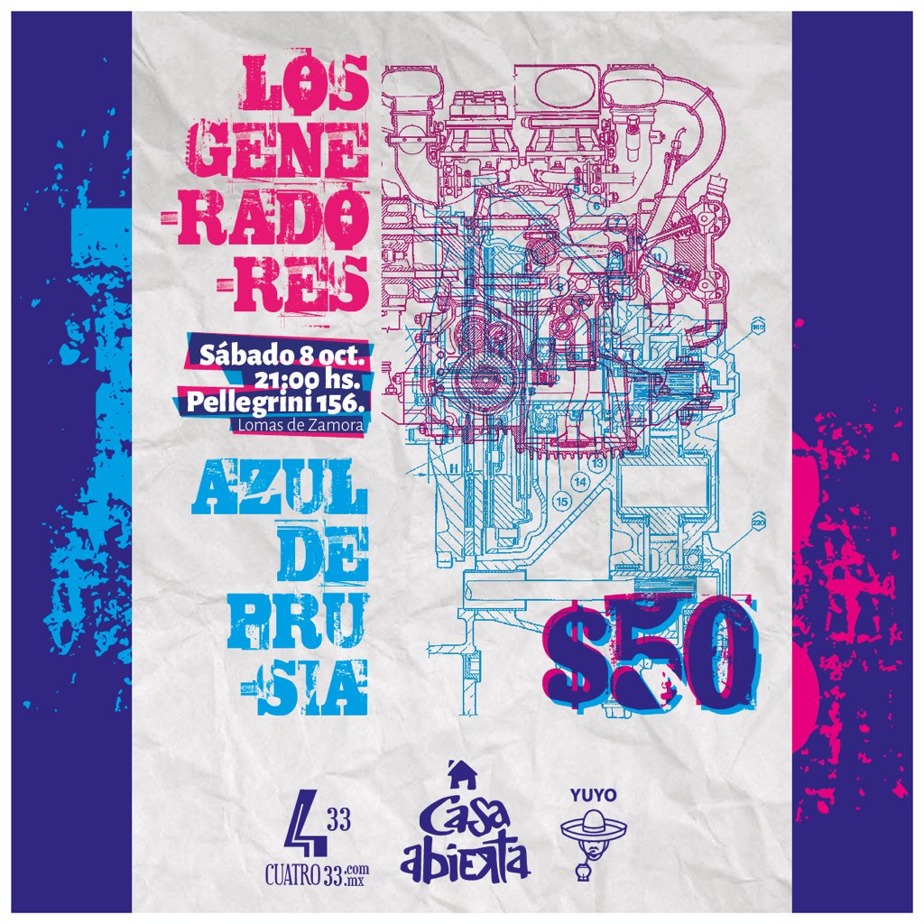 LosChicosBuenos's tweet photo. #Música Casa Abierta Presenta | este Sábado 8/10, 21hs. #LosGeneradores #AzulDePrusia @UnivCasaAbierta @JesiChelsie https://t.co/5PECkrlzI0