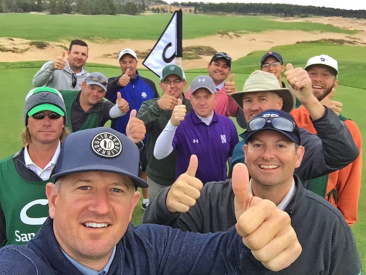 Matt Ginella (@mattginella) on Twitter photo From the 18th of Kidd's course at <a href="/Sand_Valley/">Sand Valley Golf</a>, our crew gives thumbs up to The King. #ArniesArmy 👑👍🏻 From the 18th of Kidd's course at <a href="/Sand_Valley/">Sand Valley Golf</a>, our crew gives thumbs up to The King. #ArniesArmy 👑👍🏻