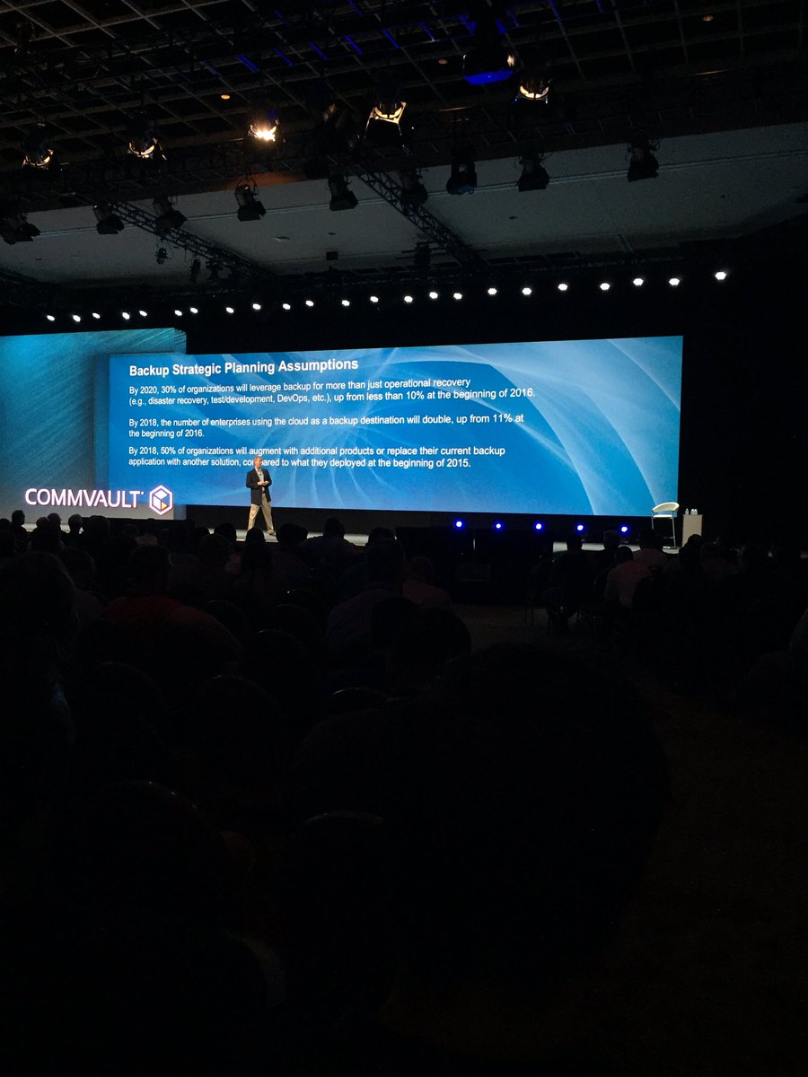 cedwardbrice's tweet photo. Enterprise change will drive 50% of organizations to augment or replace existing back up solutions by 2018. #CommvaultGO https://t.co/E2hnccrBkv