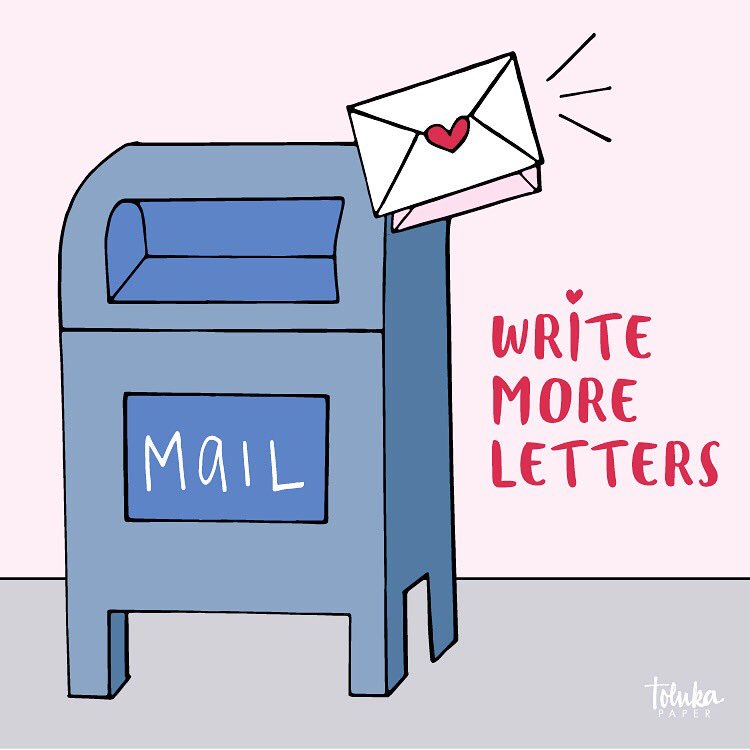 TolukaPaper's tweet photo. Brought one of my doodles to life for #NoTextTuesday this week! 💌 Put down your phone, grab a pen &amp; write a note instead. #writemoreletters https://t.co/nxsYjE20f7