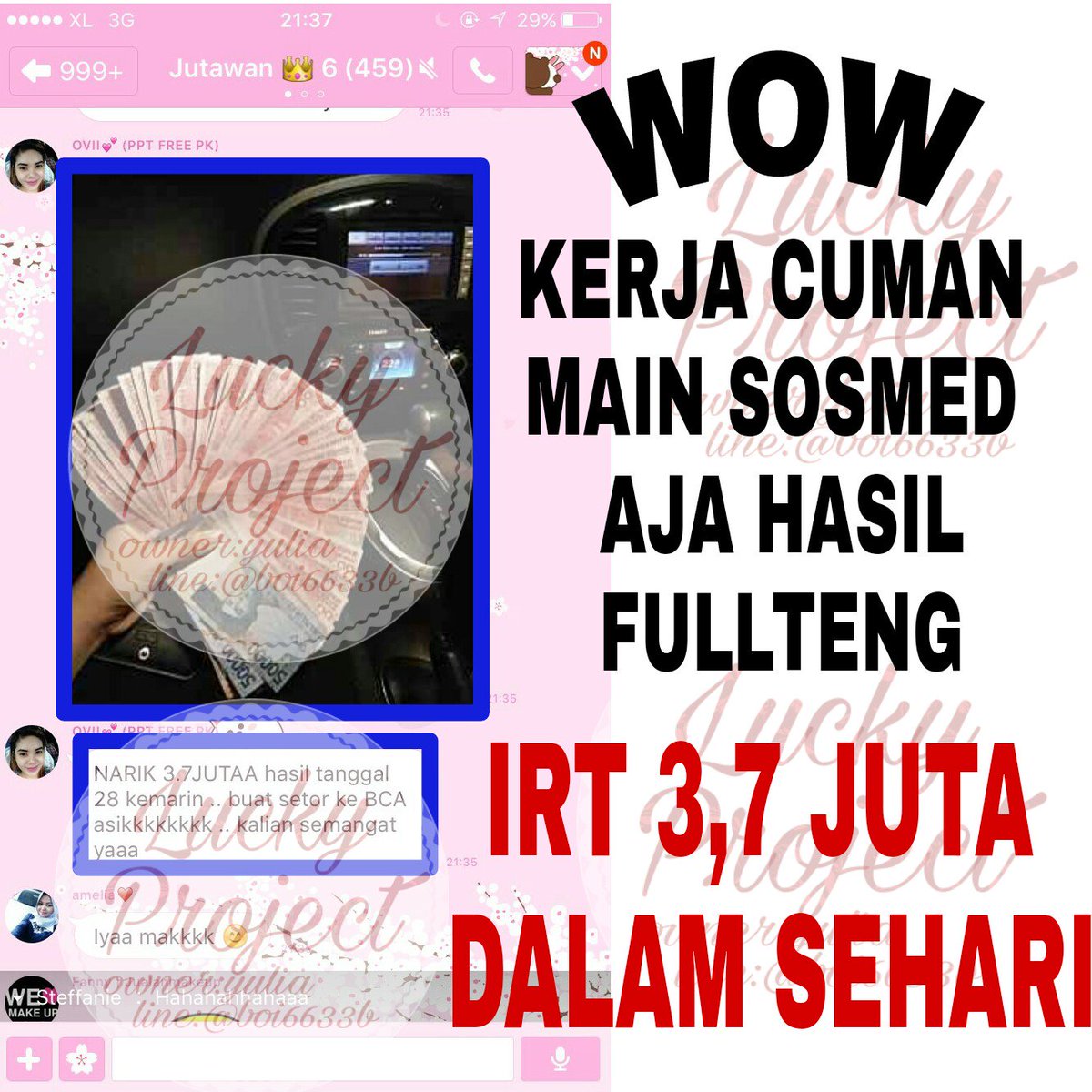 LiakimsuperELF's tweet photo. NO MLM
NO TIPUAN
NO JUDI
NO MENCURI
100% HALAL 
BISNIS DATABASE DITAHUN 2016😊❤ https://t.co/gcqt7W5Fmh