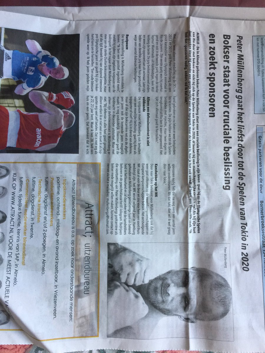 hannyterdoest's tweet image. @pmullenberg hoop dat t verhaal in  nieuwe weekkrant van #almelo @halloalmelo sponsors gaat opleveren!!!