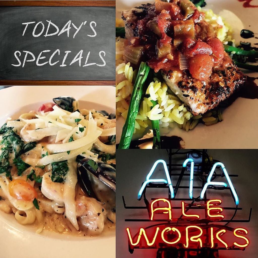 A1AAleWorks's tweet photo. Yummy food = Great mood....come try our Mahi and Seafood specials today!!! #foodie #staugu… https://t.co/7QWa0R8cGE https://t.co/Bj9YZ6dBgw
