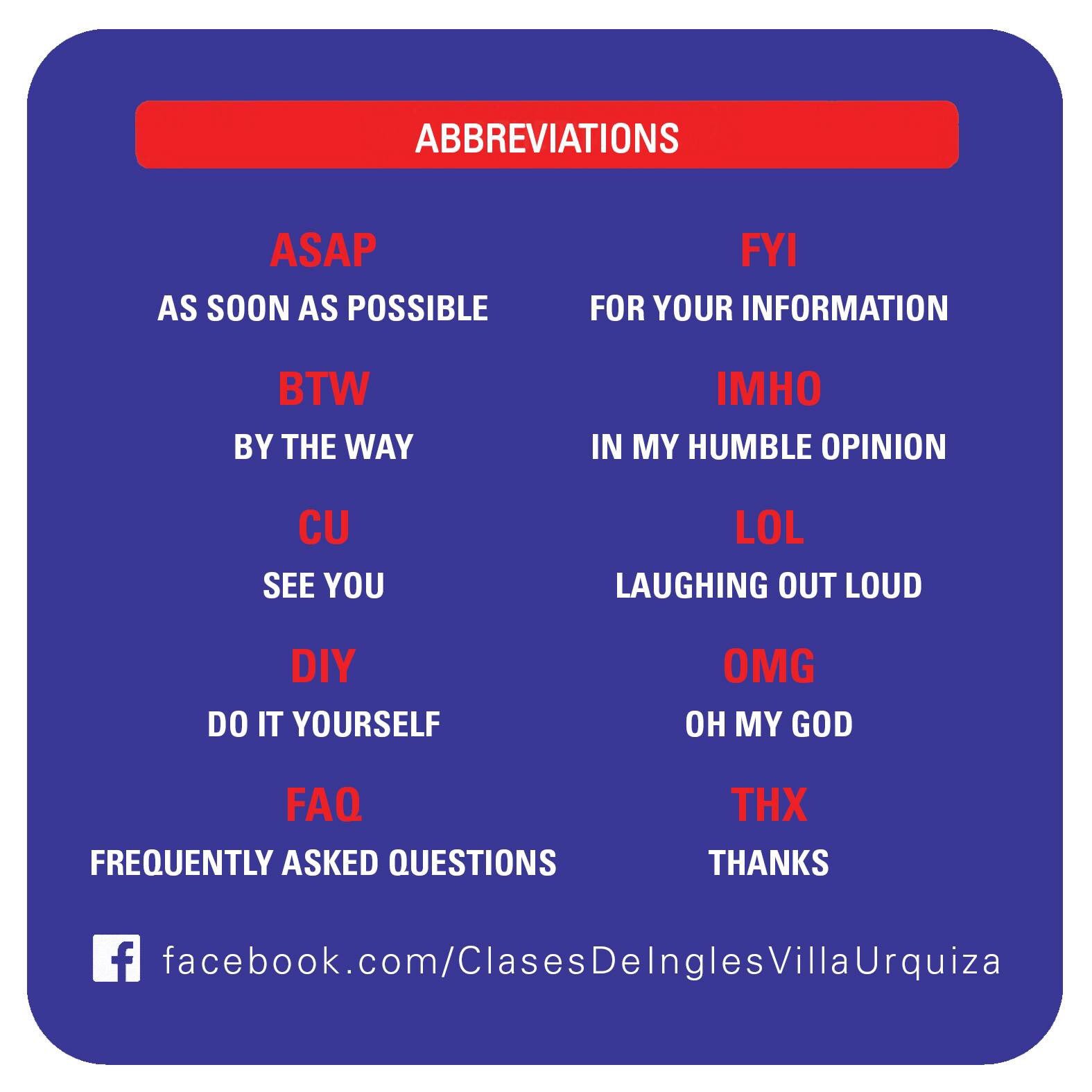 Clases de Inglés on Twitter "Algunas de las 