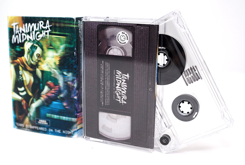 TanimuraZero's tweet photo. Another view of our Mock-VHS Audio #Cassette! Purchase at our @Bandcamp — https://t.co/K0vljWjx7R #synthwave #japan https://t.co/WKhutWI3eR