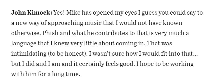 PhishatMSG's tweet photo. Mike's drummer, John Kimock talks Favorite albums, Drums, #Phish and more
via @livemusicdaily2
>https://t.co/SOk7LAX5Xm https://t.co/c6qsUVfOrn