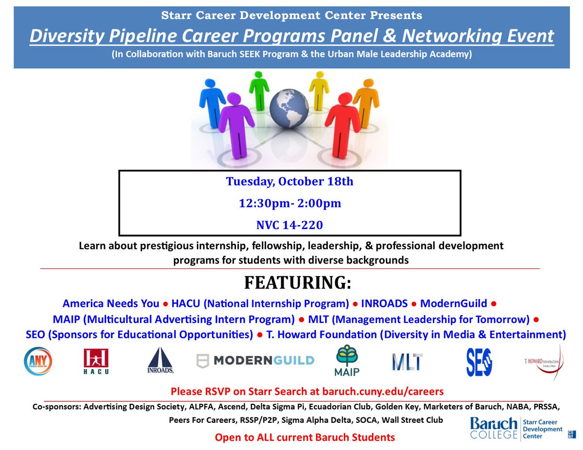 BaruchStarr's tweet image. Are you ready for this great program? @BaruchCollege #Diversity #CareerProgram
